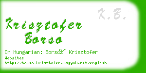 krisztofer borso business card